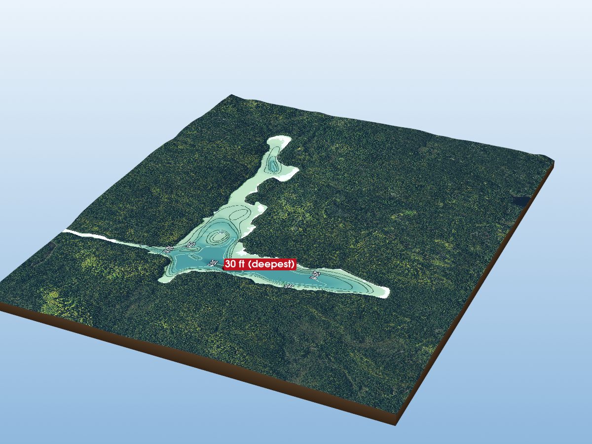 Depth map of Teesquare Lake