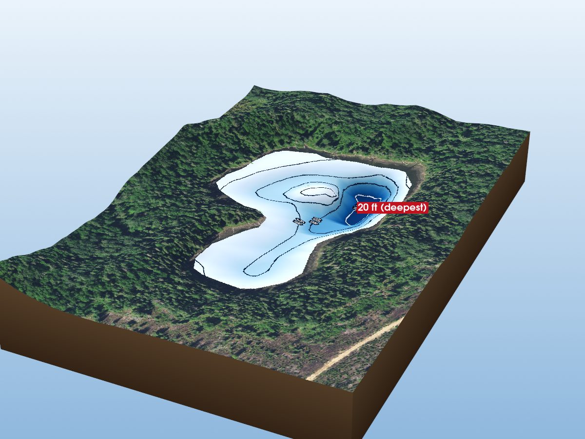 Depth map of Teeter Ass Lake