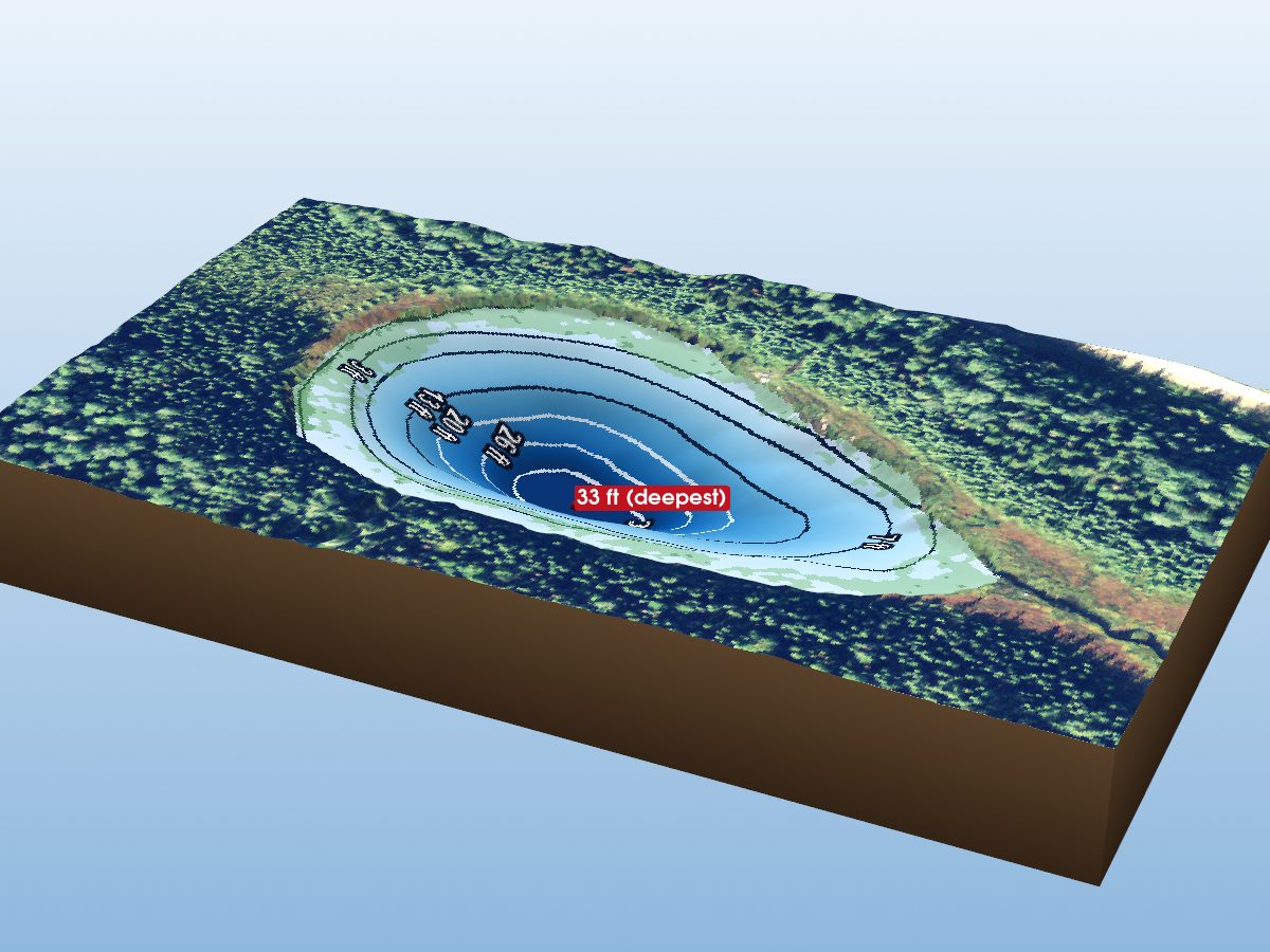 Depth map of Teetzel Lake 10