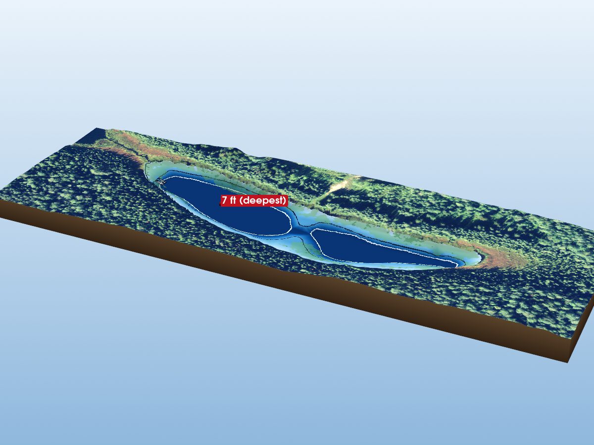 Depth map of Teetzel Lake 11