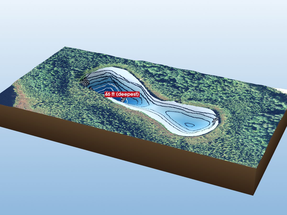 Depth map of Teetzel Lake 15