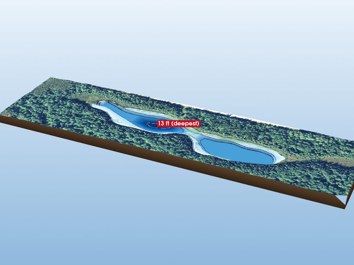 Depth map of Teetzel Lake 16
