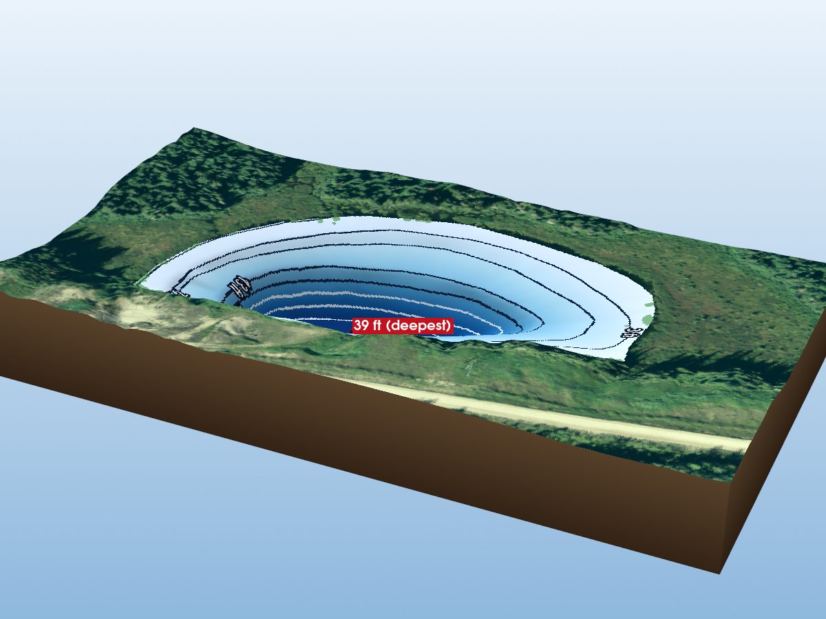 Depth map of Teetzel Lake 18