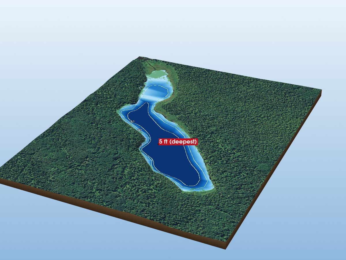 Depth map of Teetzel Lake 4