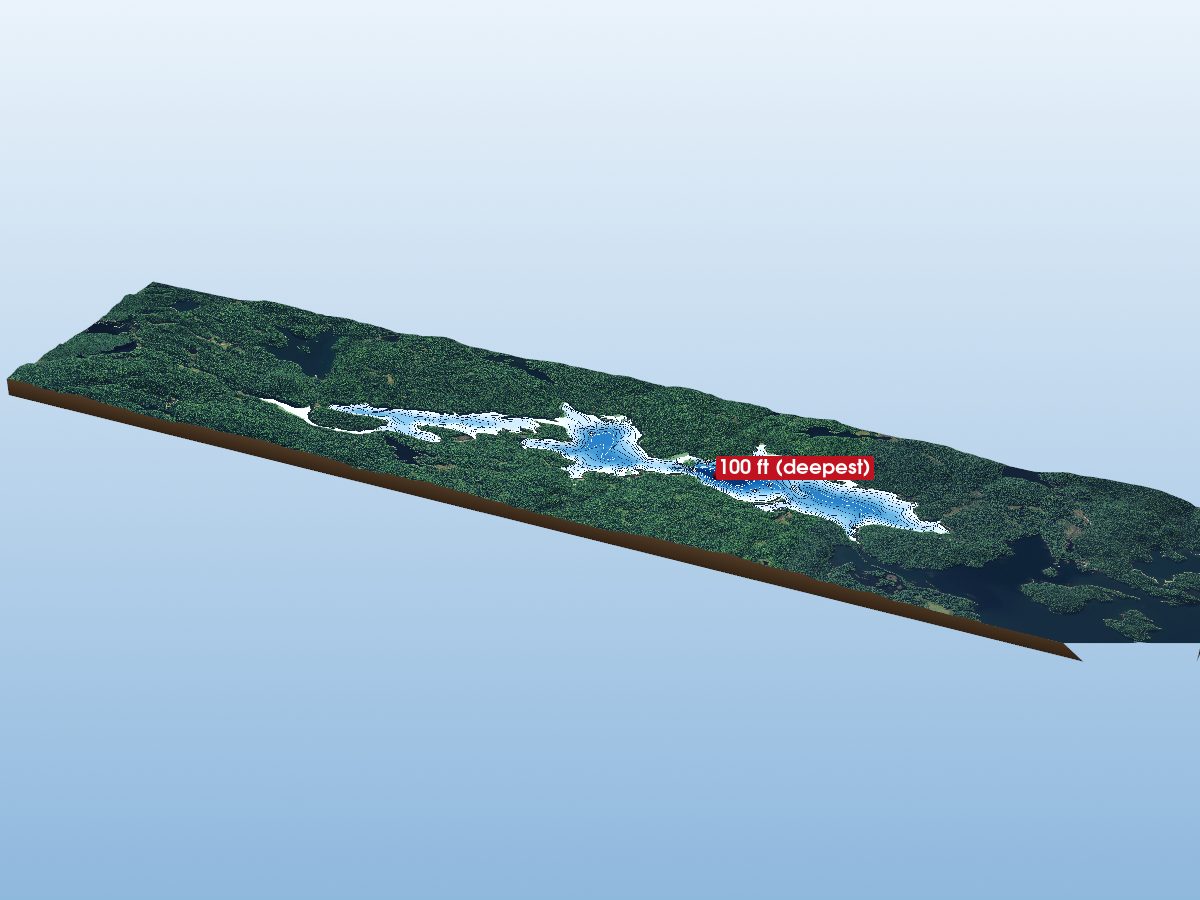 Depth map of Telfer Lake