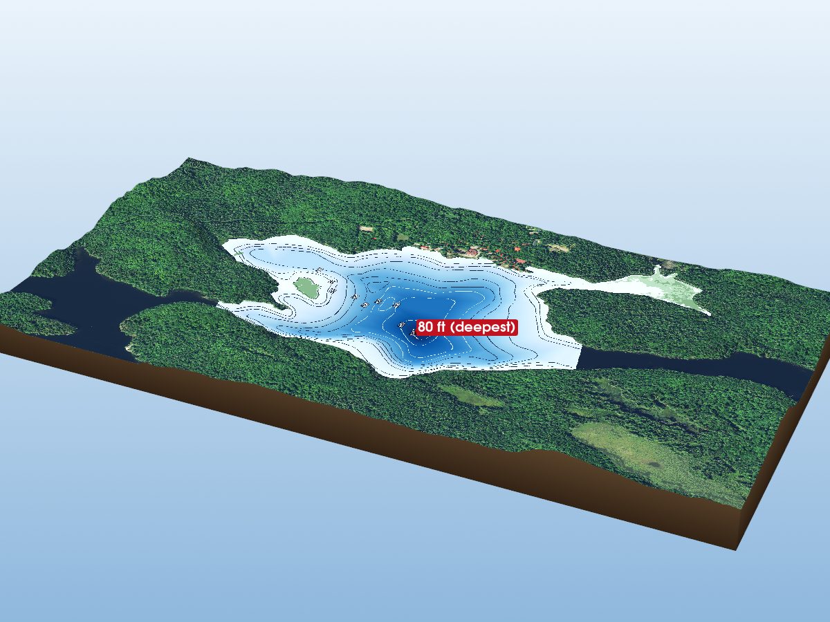 Depth map of Tepee Lake