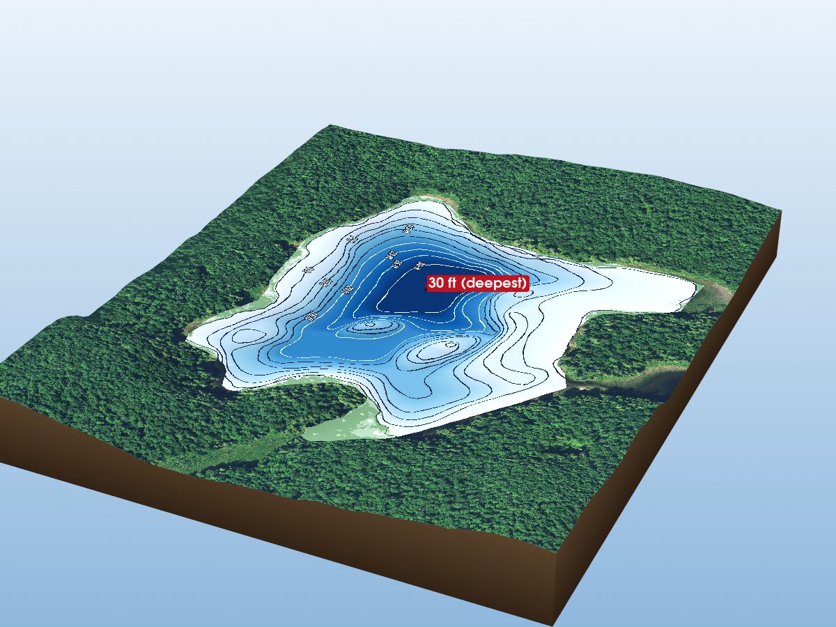 Depth map of Tern Lake