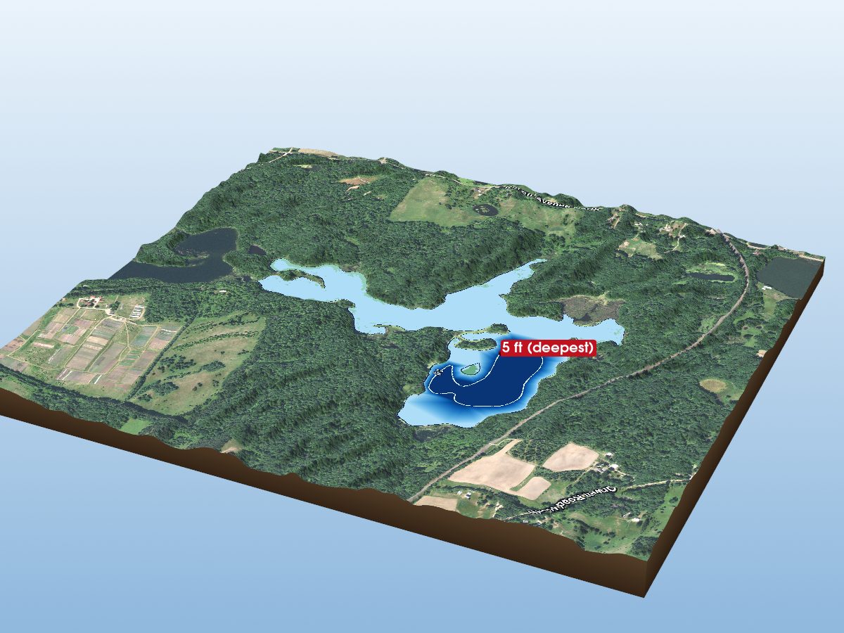 Depth map of Terrapin Lake