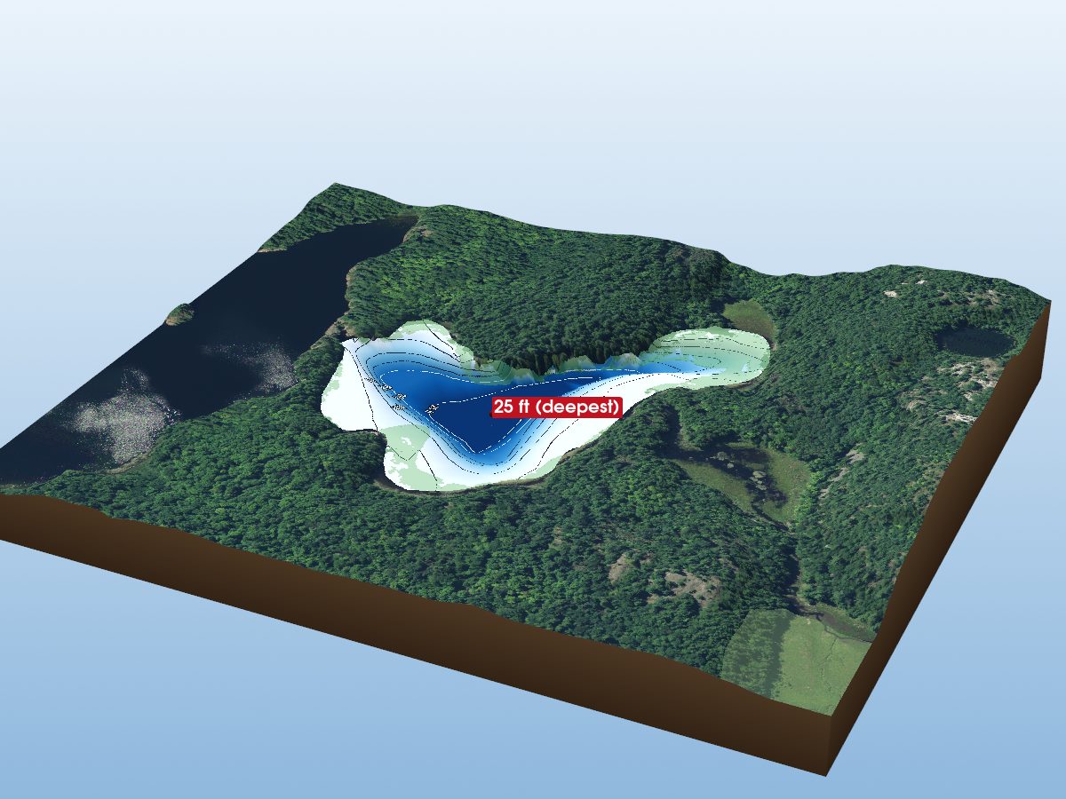Depth map of Terry Lake
