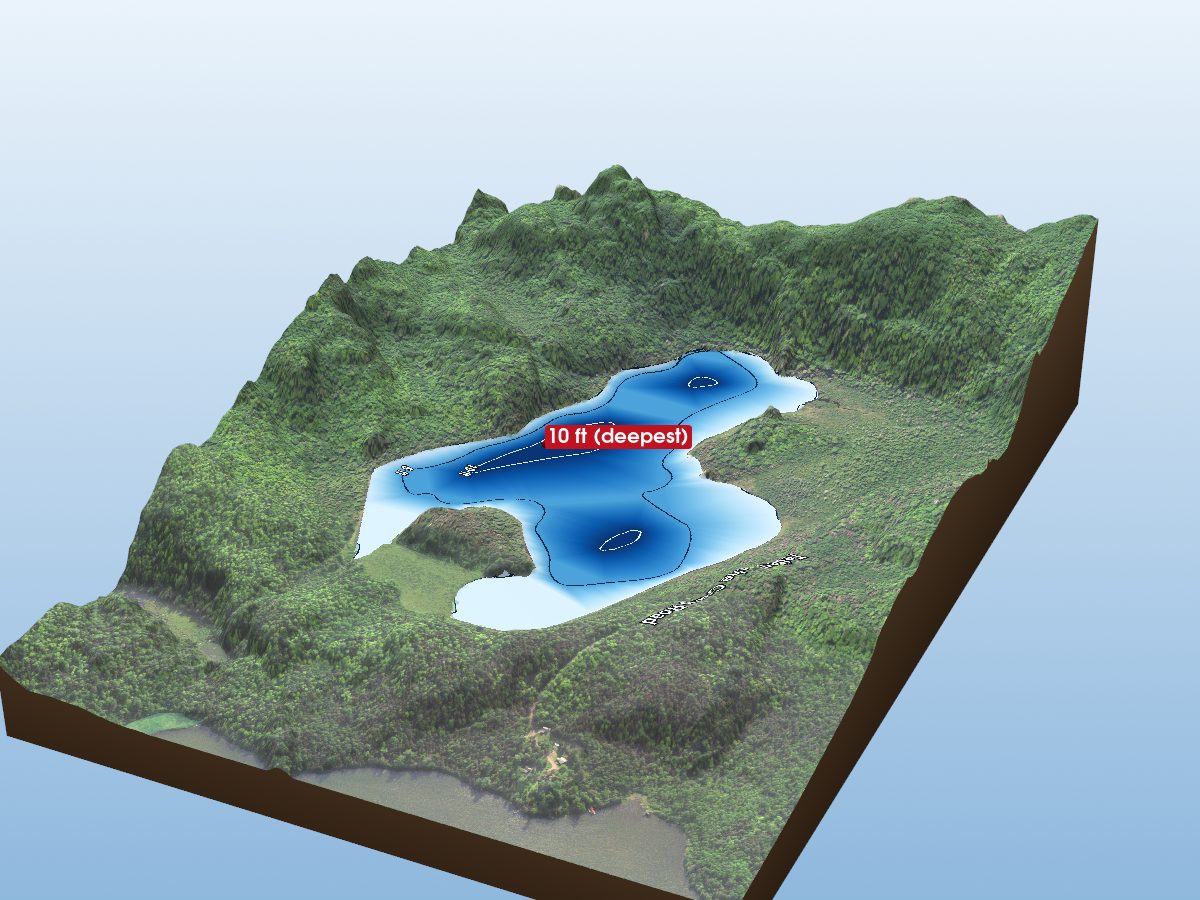 Depth map of Tetagouche Lake