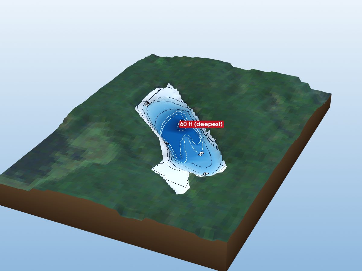 Depth map of Tetsmine Lake