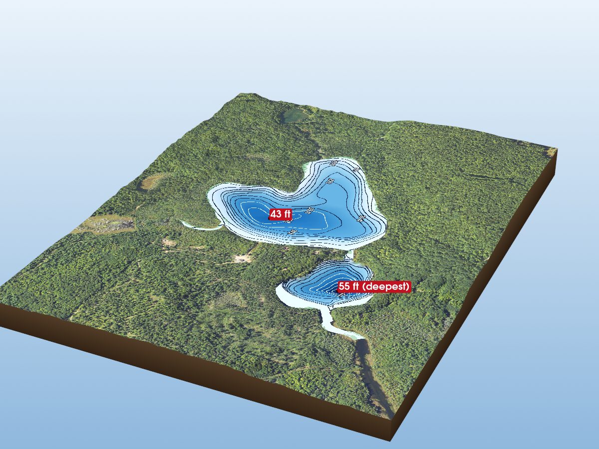 Depth map of Third Fortune Lake