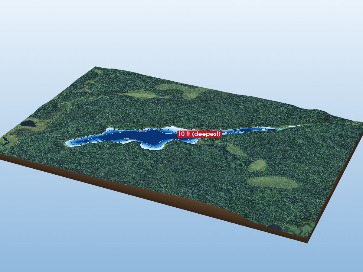 Depth map of Thom Lake