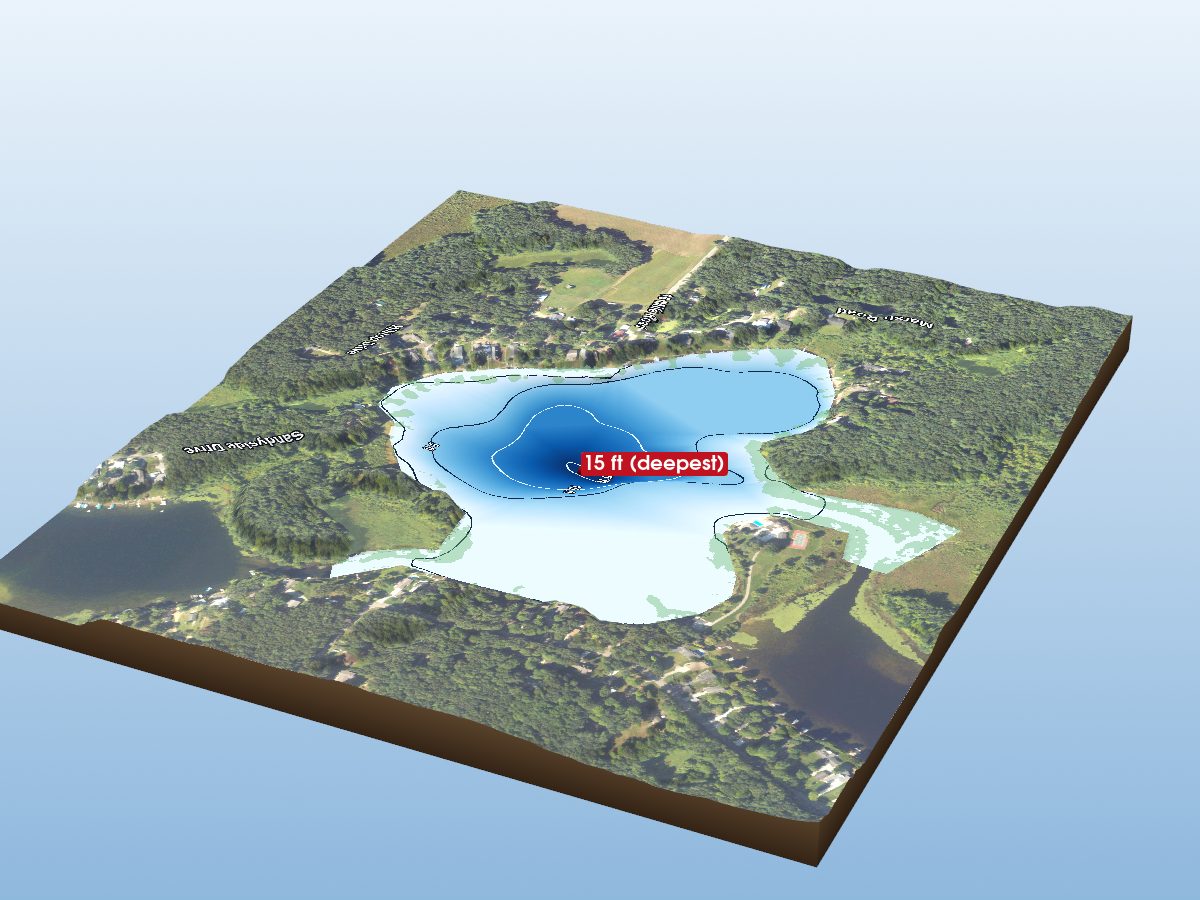 Depth map of Thomas Lake