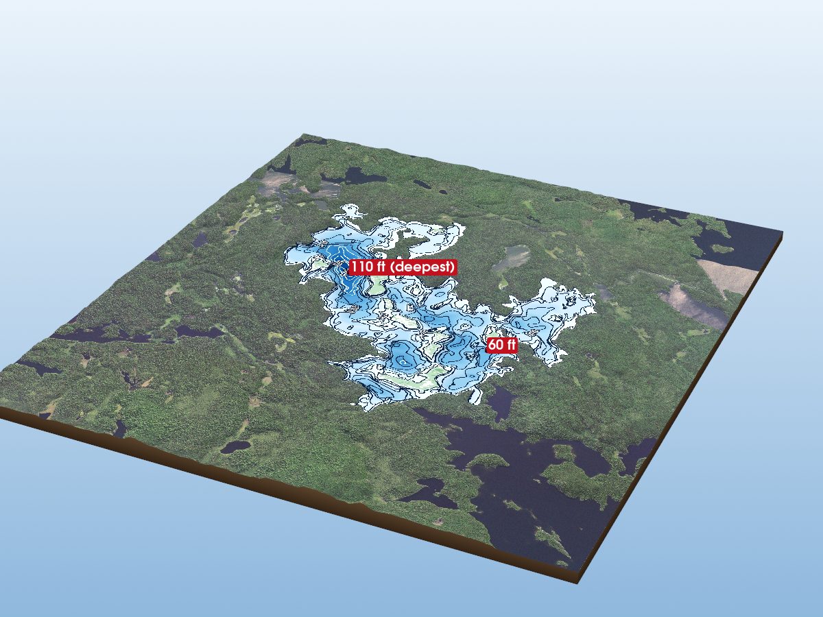 Depth map of Thomas Lake
