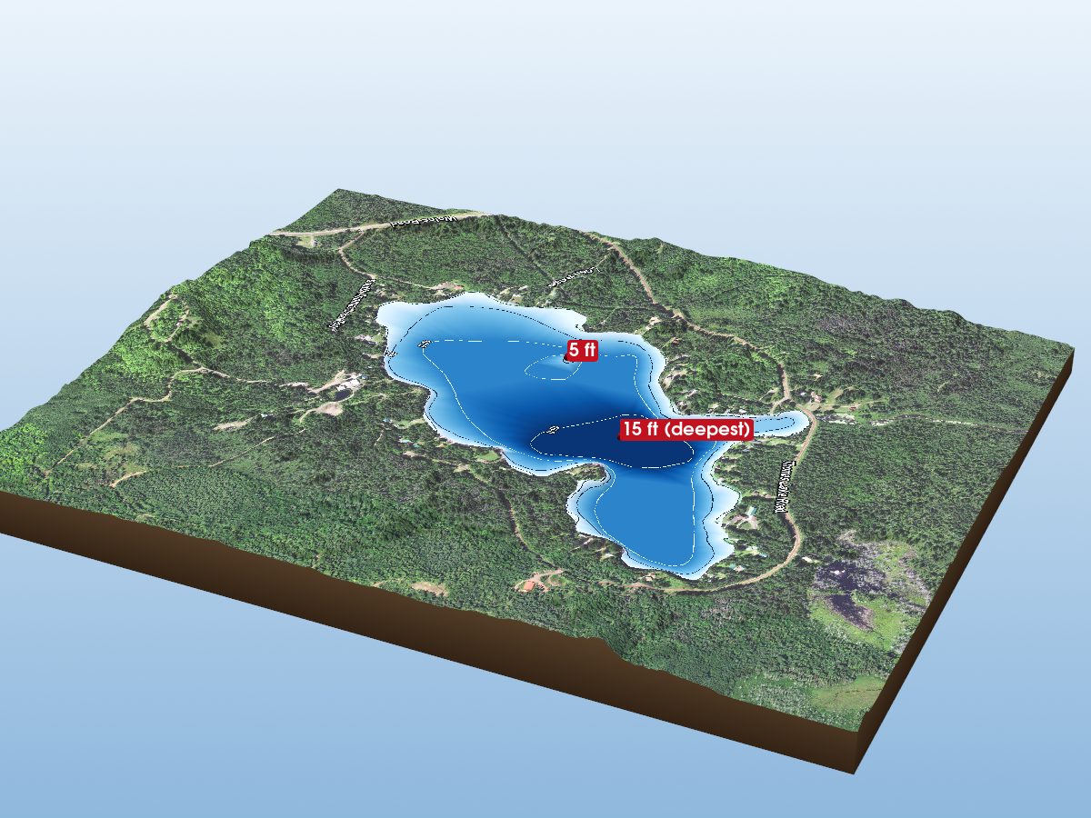 Depth map of Thomas Lake