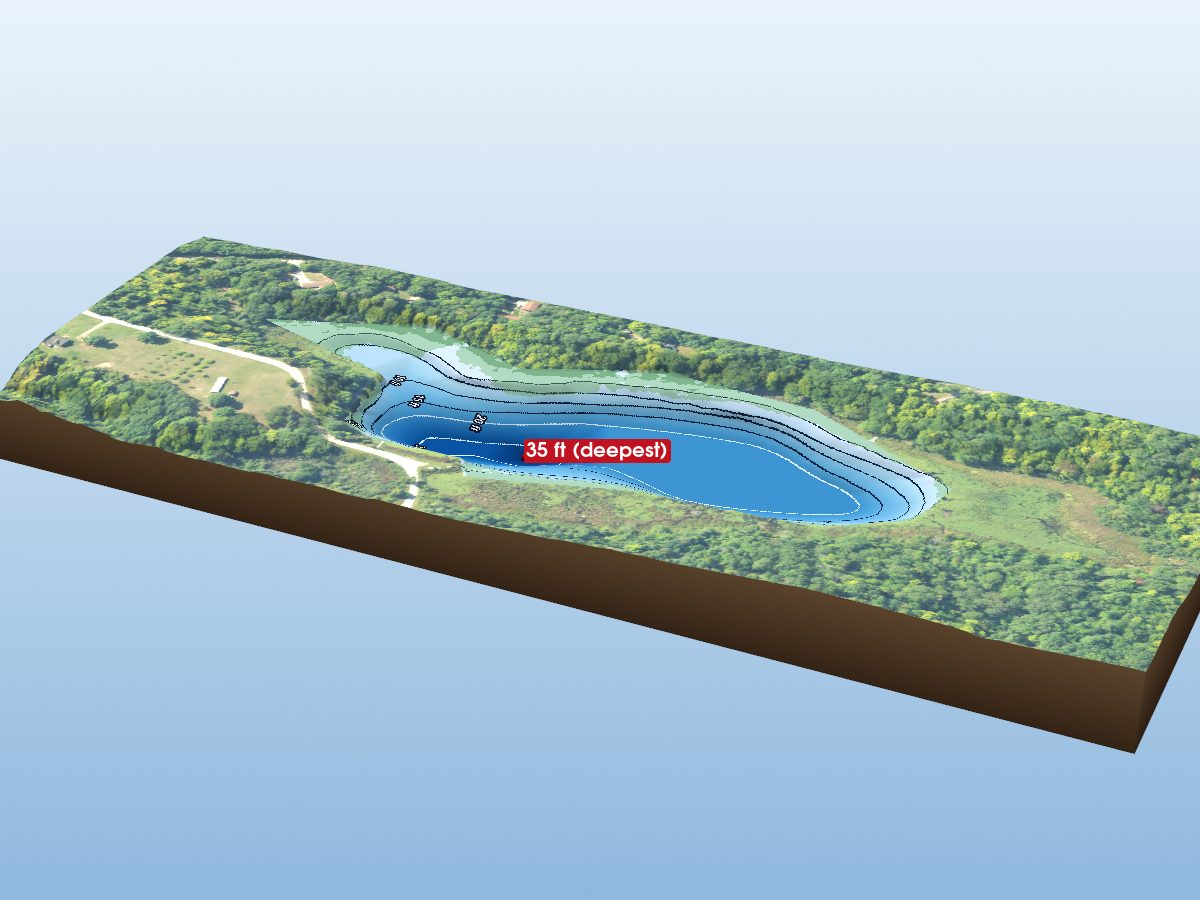 Depth map of Thompson Lake
