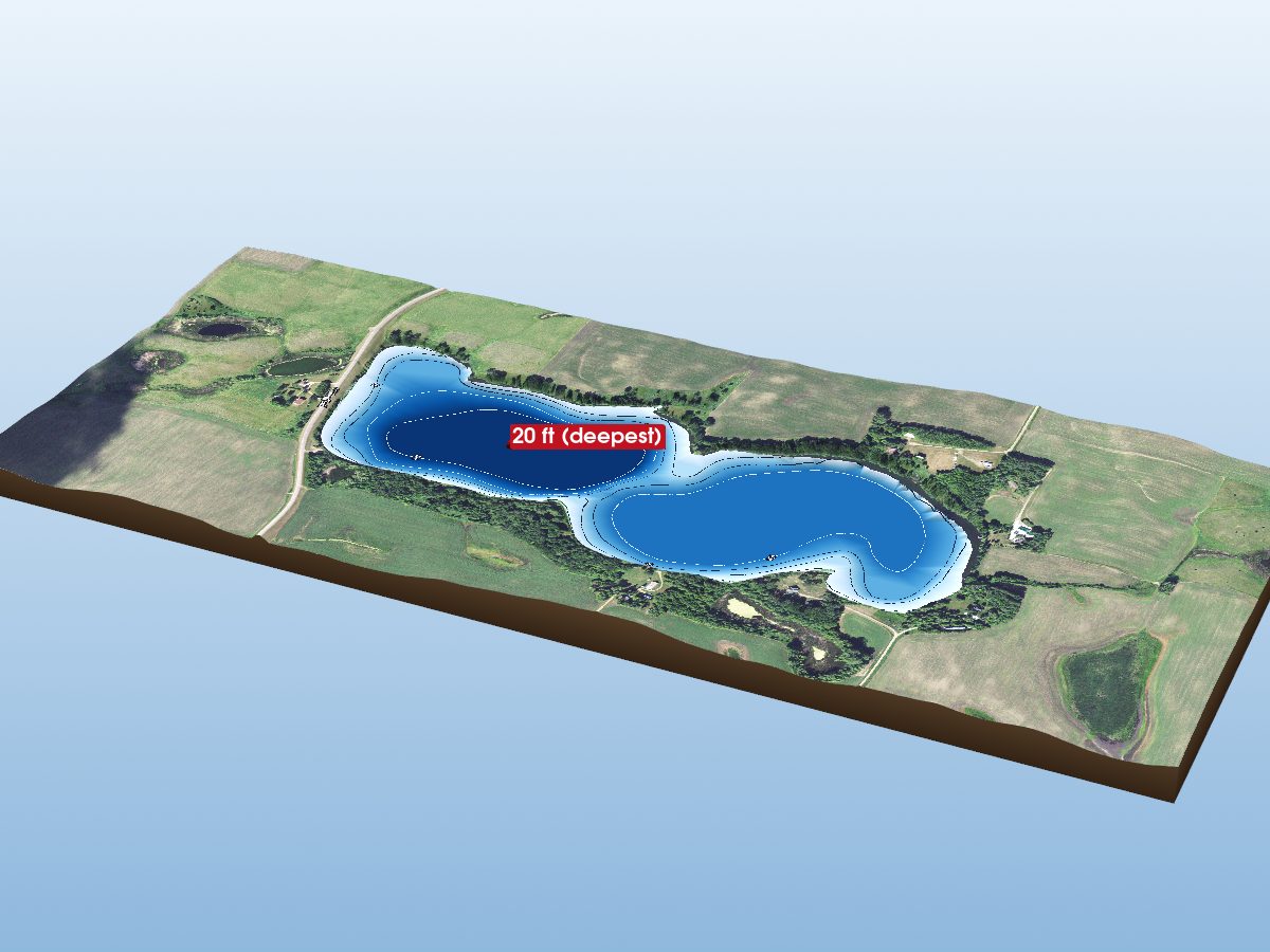 Depth map of Thompson Lake