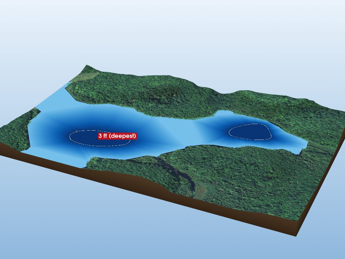 Depth map of Thompson Lake