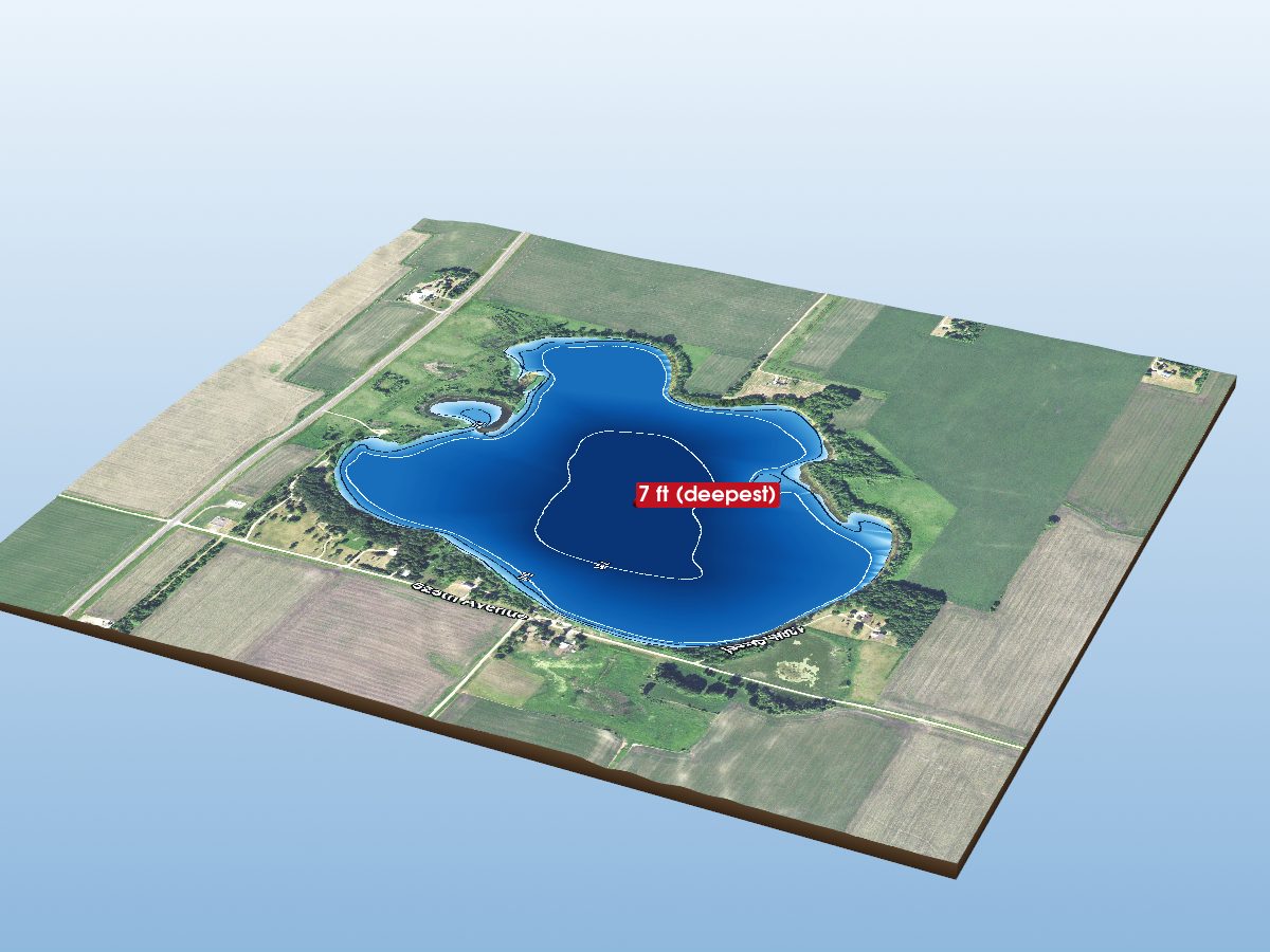Depth map of Thompson Lake