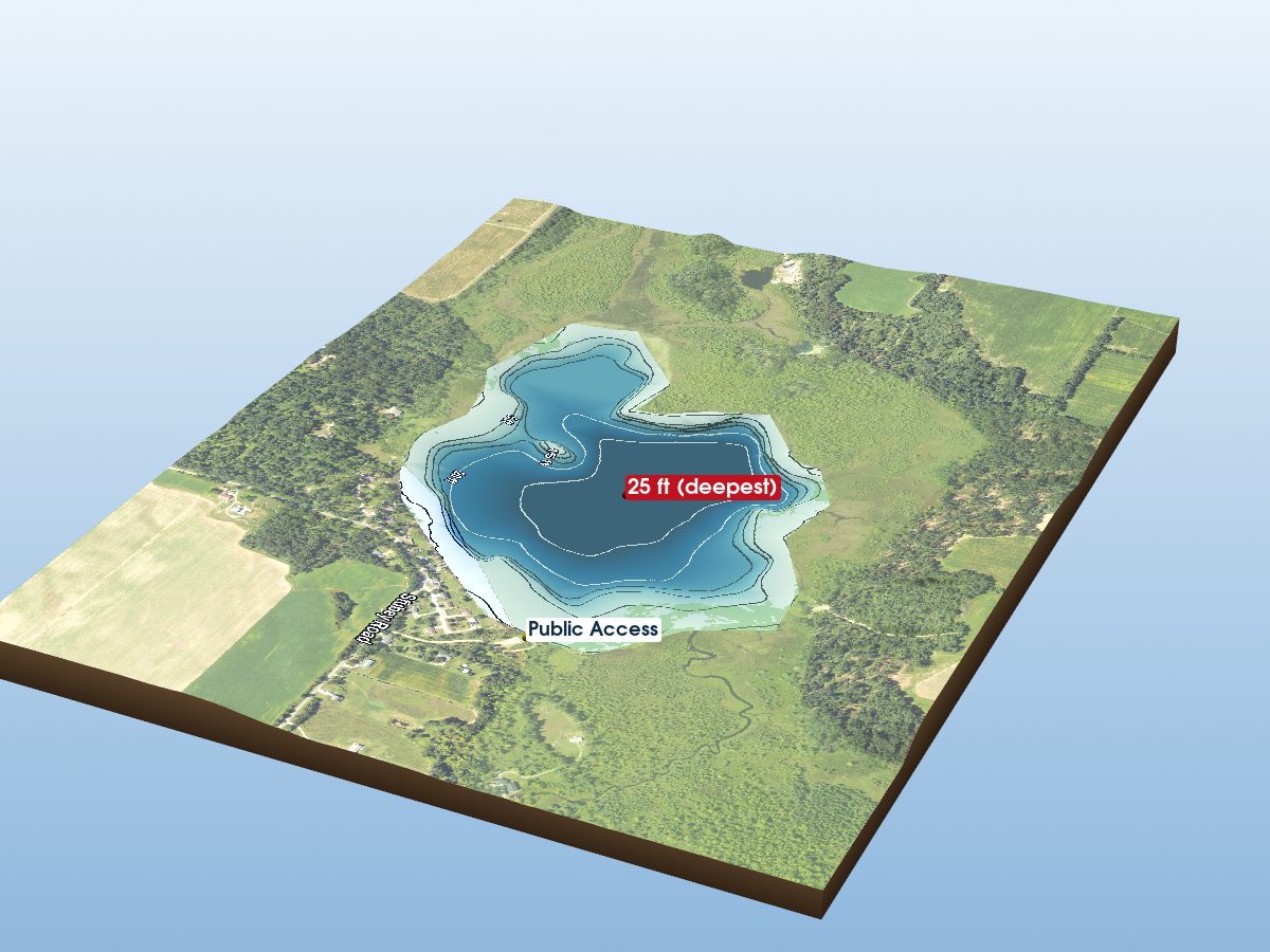 Depth map of Thompson Lake