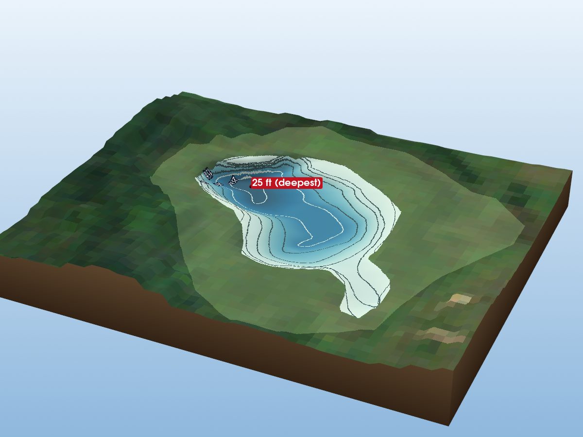Depth map of Thompson Lake