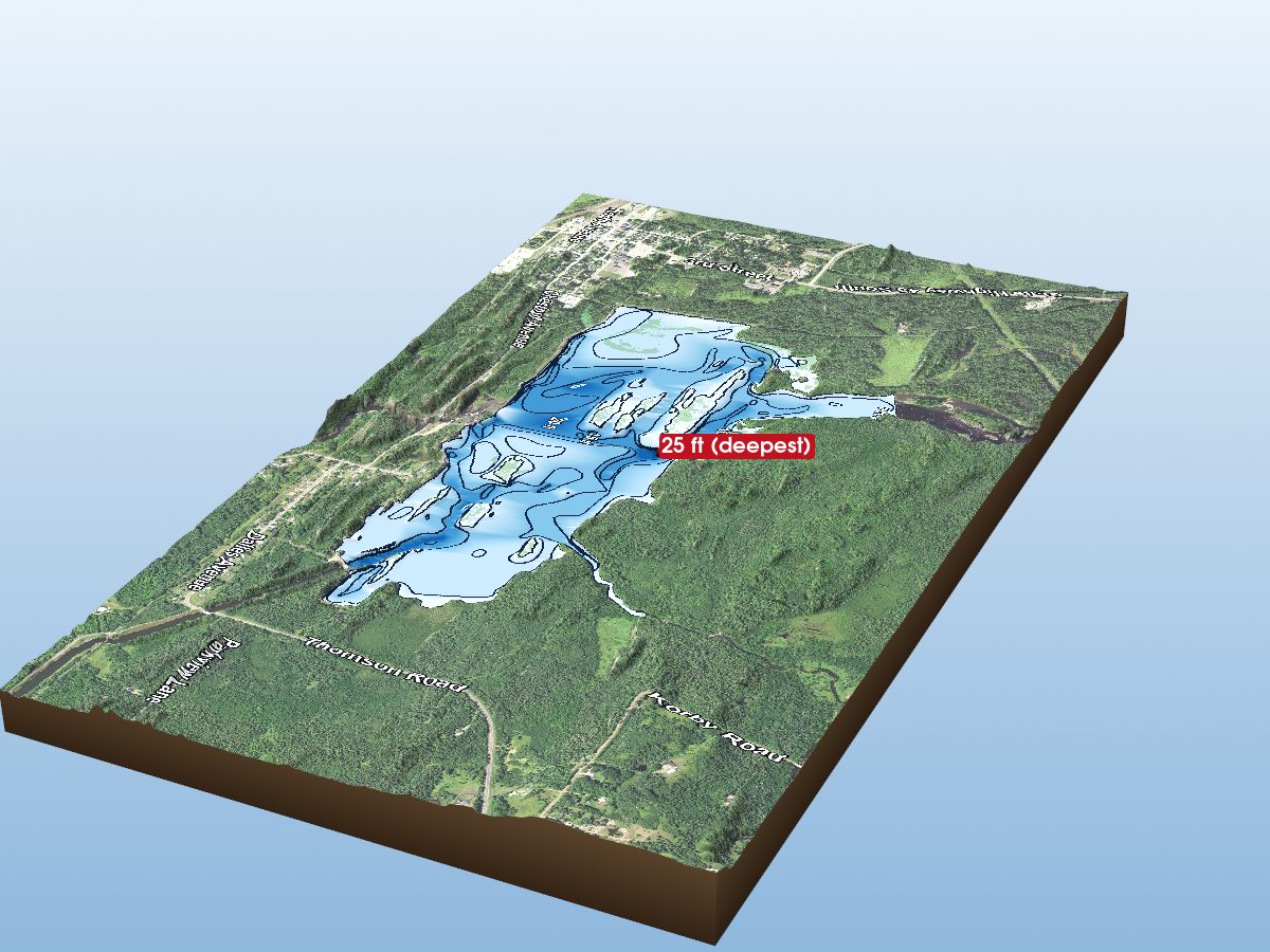 Depth map of Thomson Reservoir