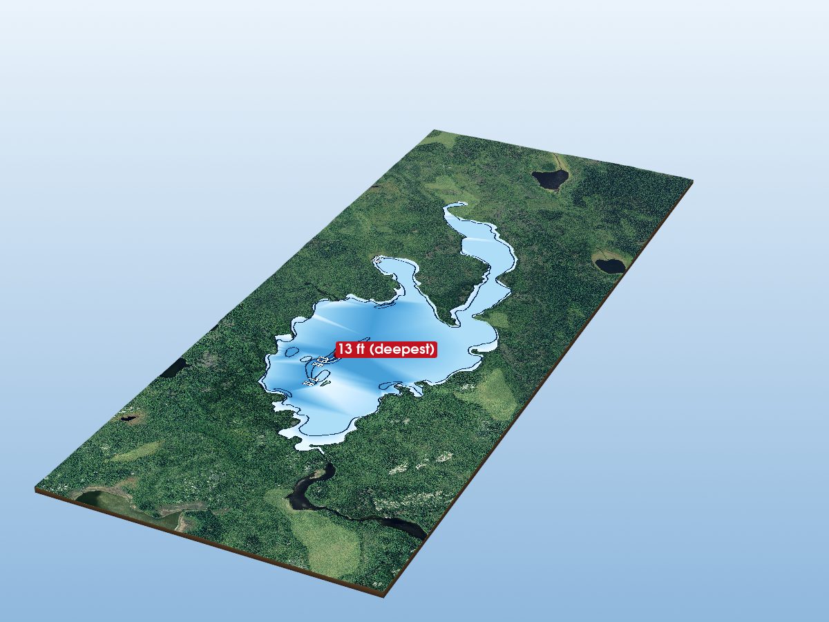 Depth map of Thornbury Lake