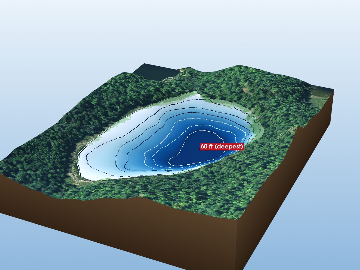 Depth map of Thorp Lake