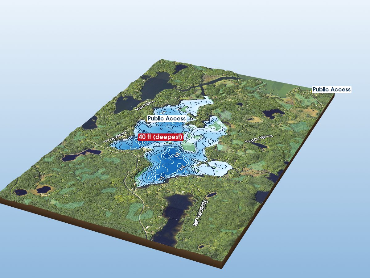 Depth map of Thousand Island Lake