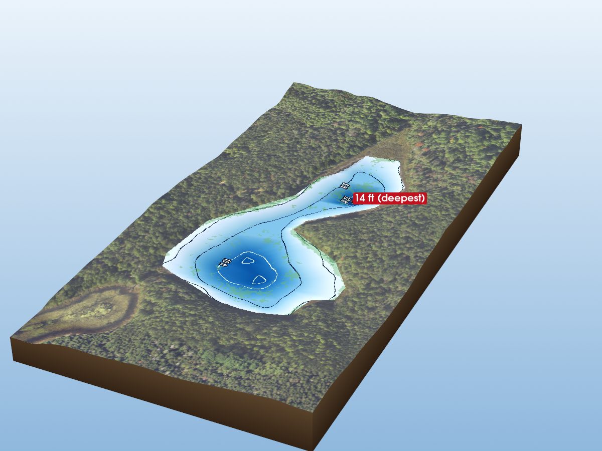 Depth map of Three Lakes (Middle)