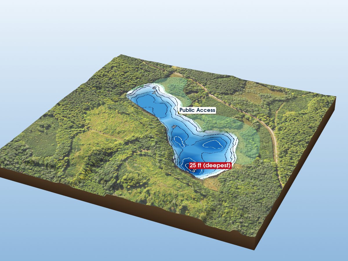 Depth map of Thrush Lake