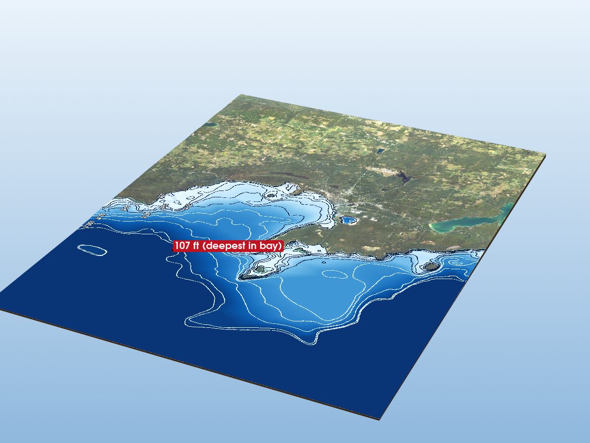 Depth map of Thunder Bay