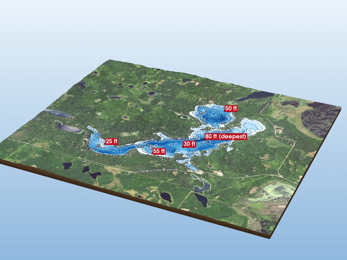 Depth map of Thunder Lake