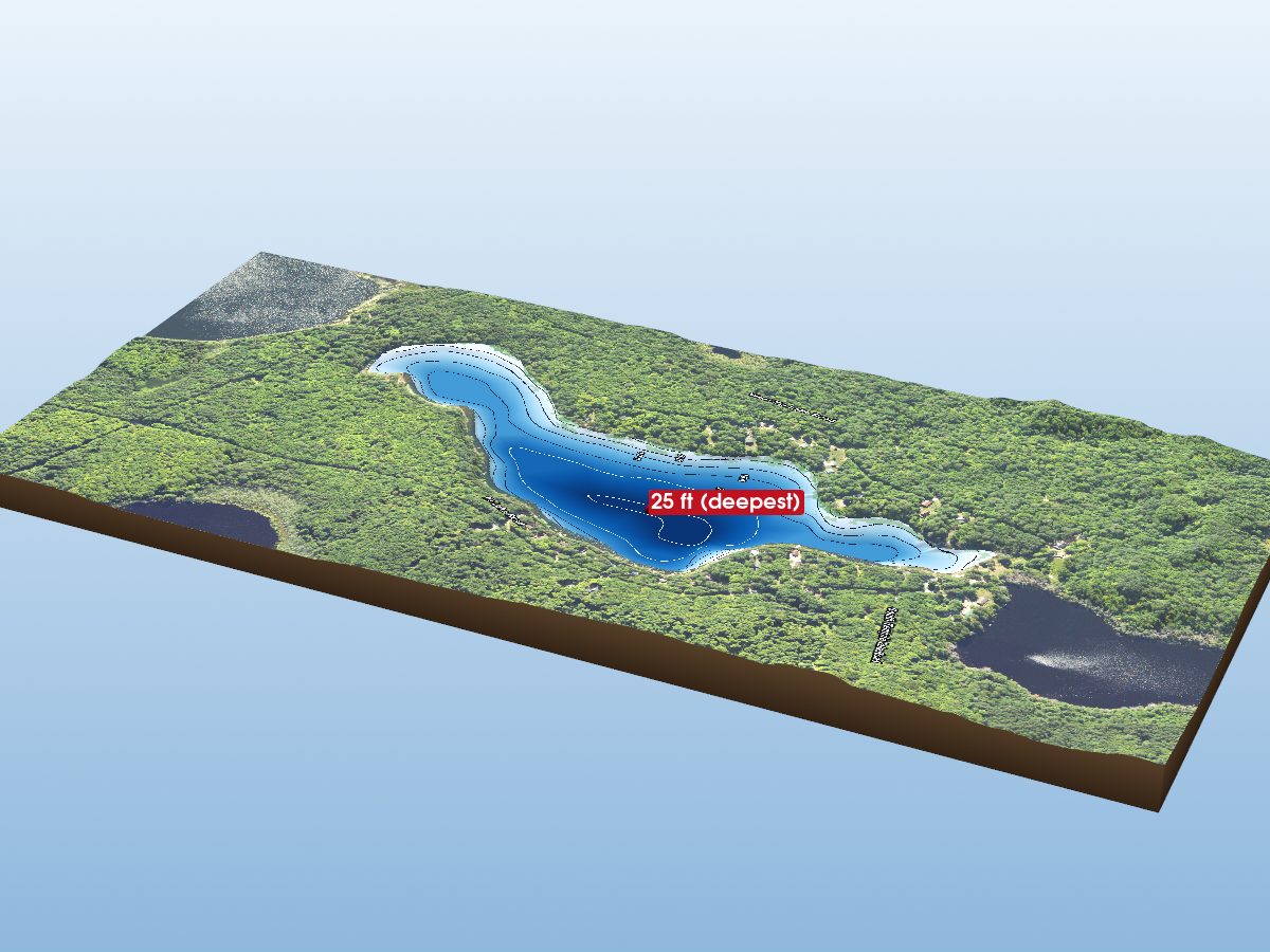 Depth map of Tie Lake