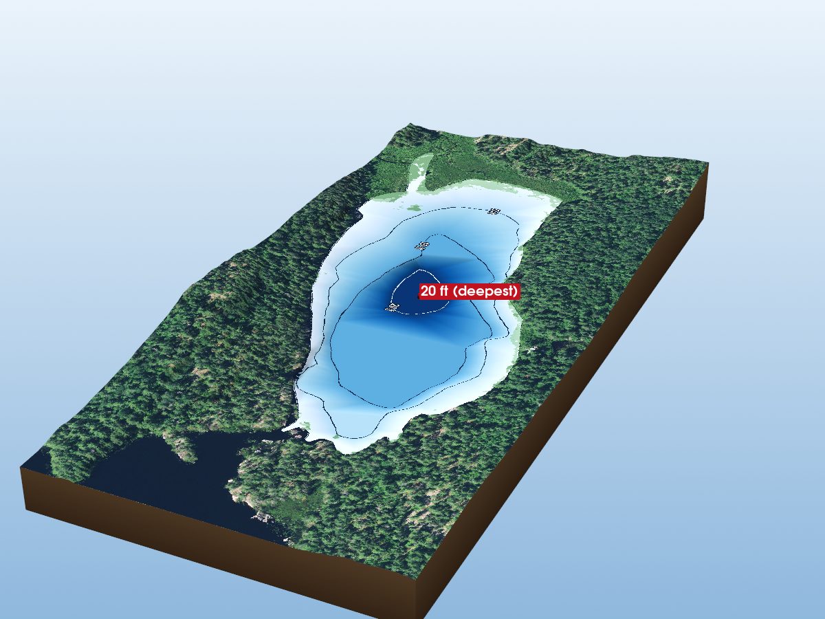 Depth map of Tigger Lake