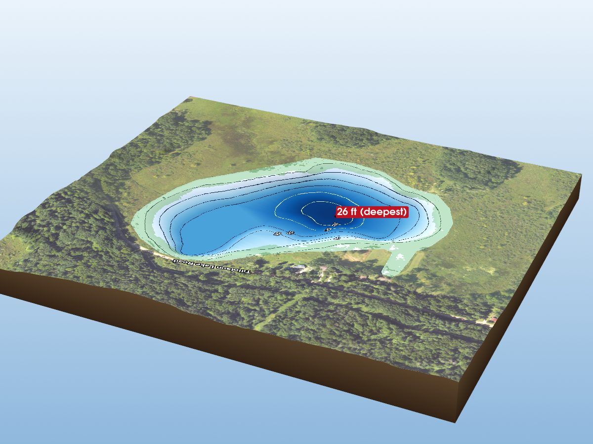 Depth map of Tillotson Lake