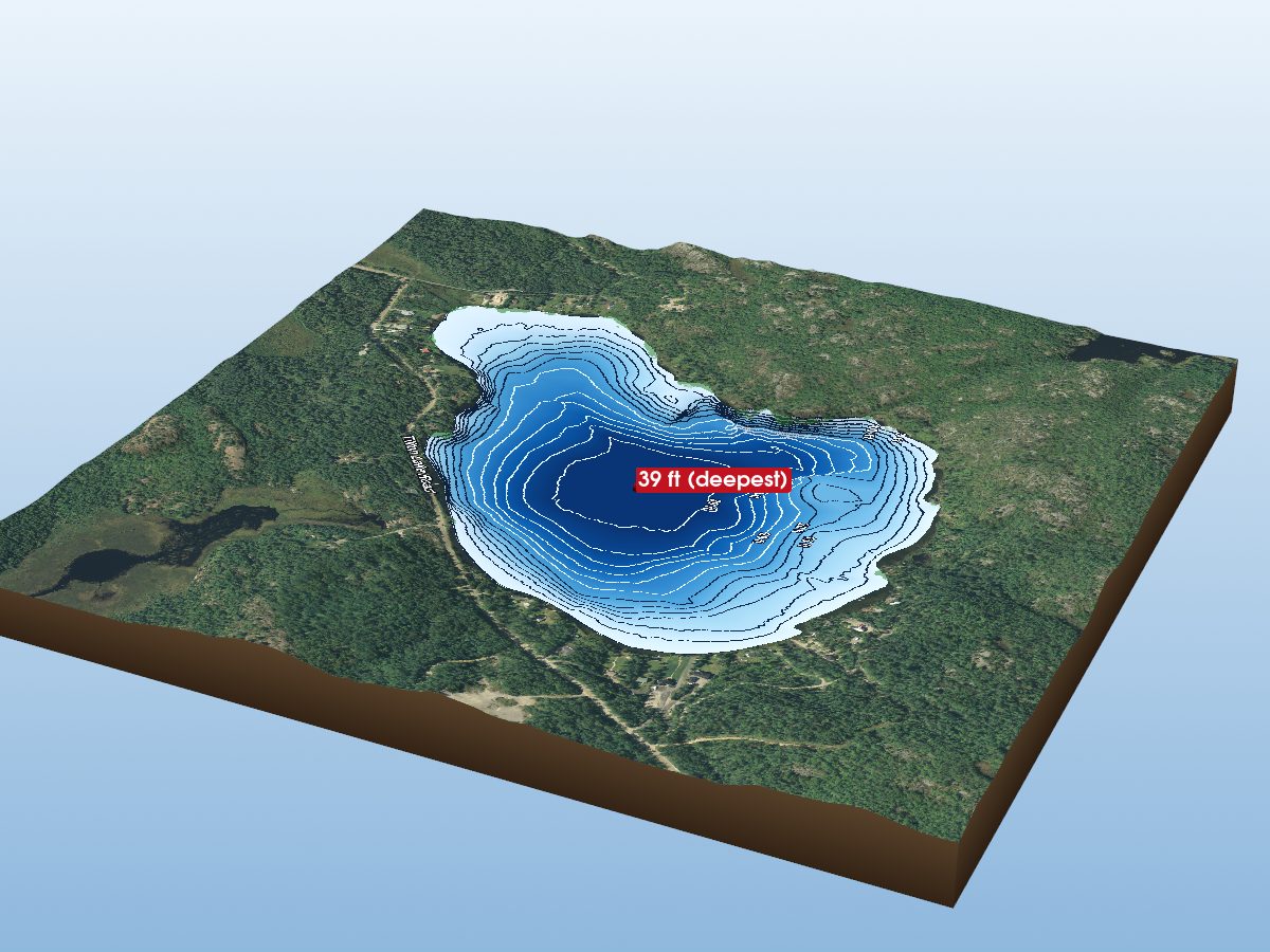 Depth map of Tilton Lake