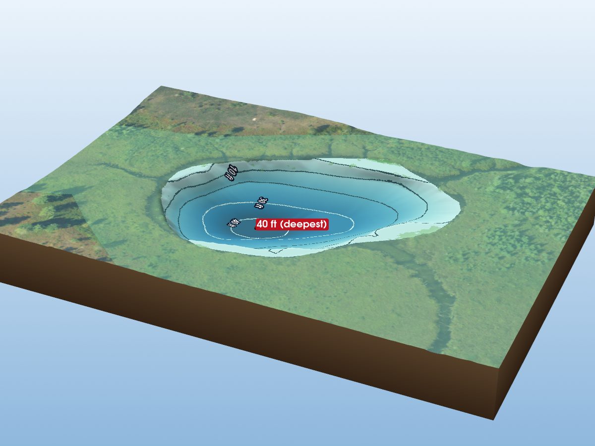 Depth map of Timber Lake