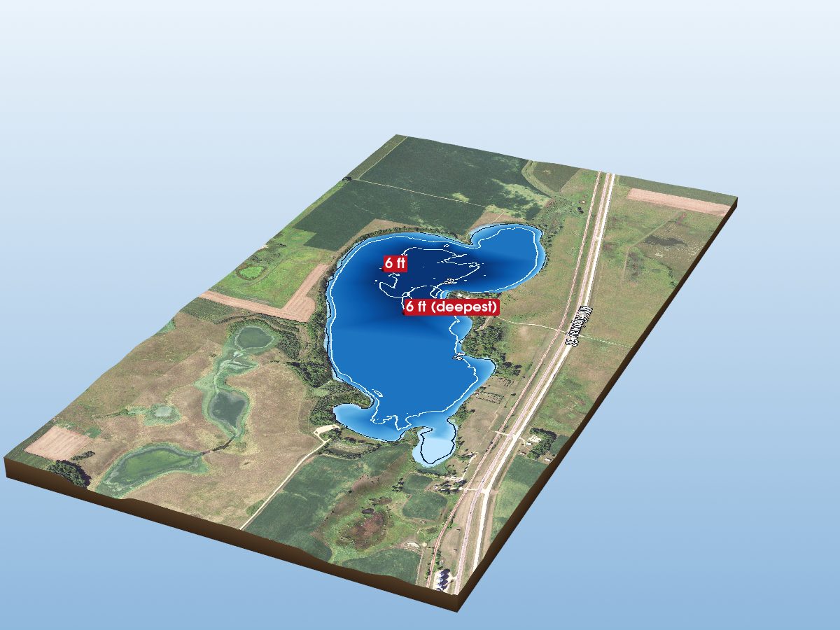 Depth map of Timber Lake