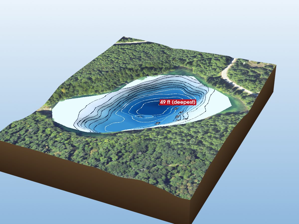 Depth map of Timber Lake