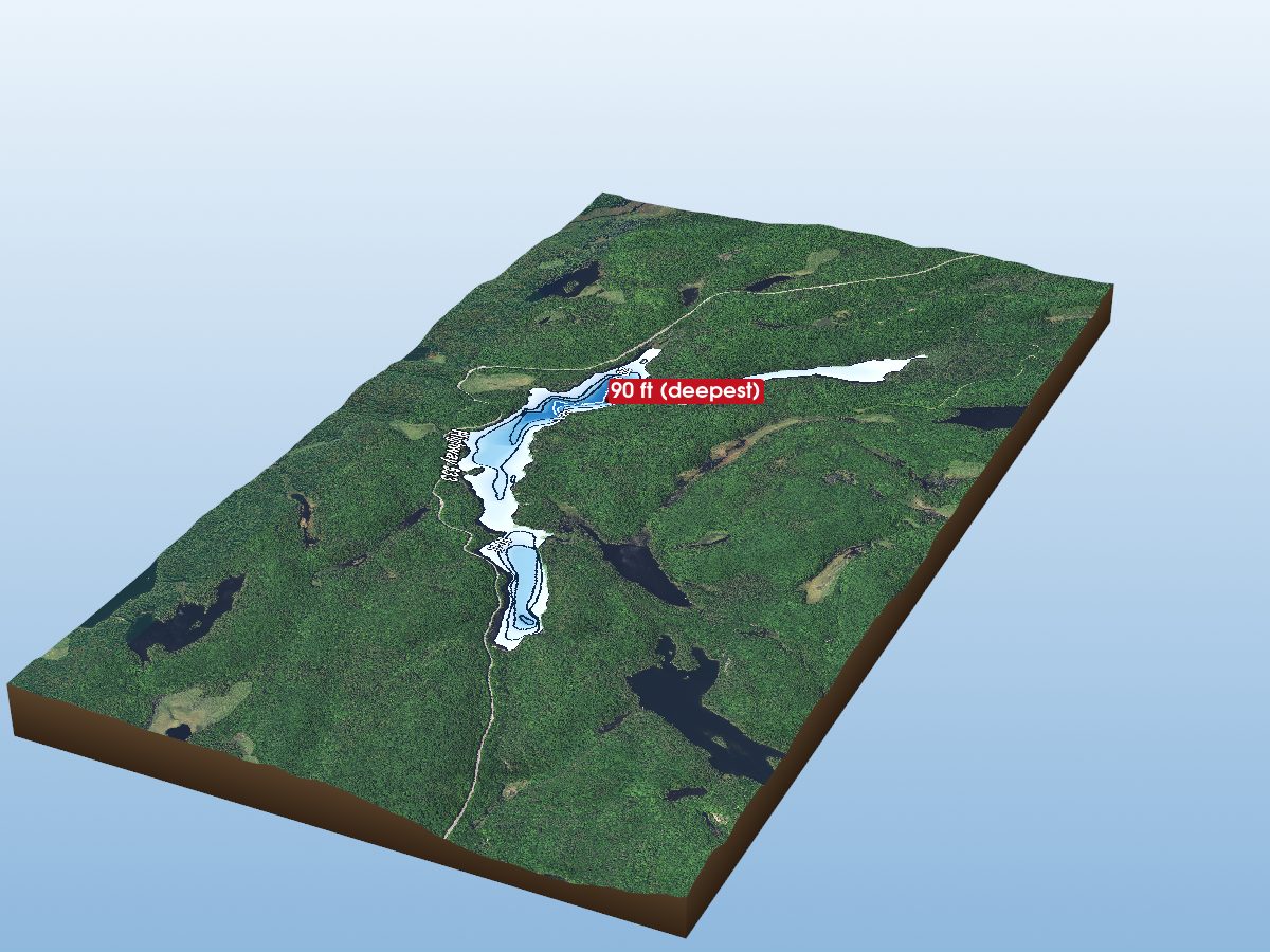 Depth map of Timber Lake