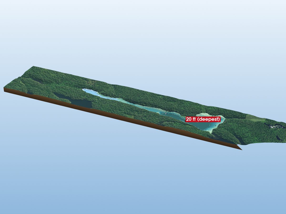 Depth map of Timber Wolf Lake