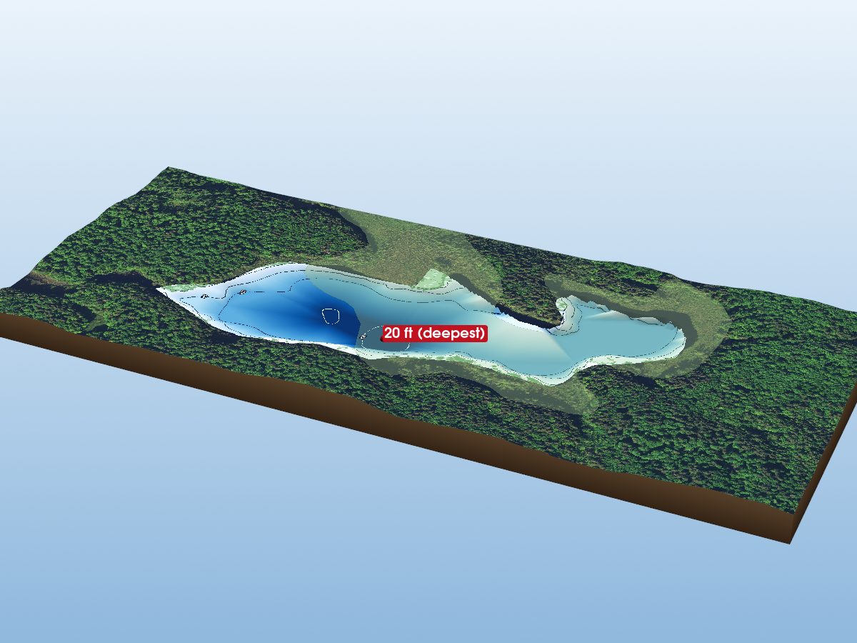 Depth map of Tingey Lake