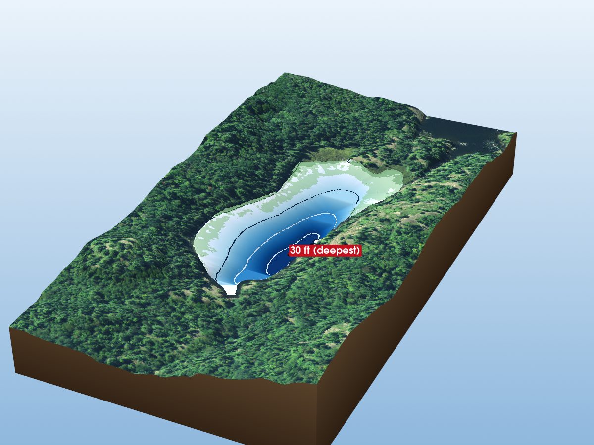 Depth map of Tiny Lake