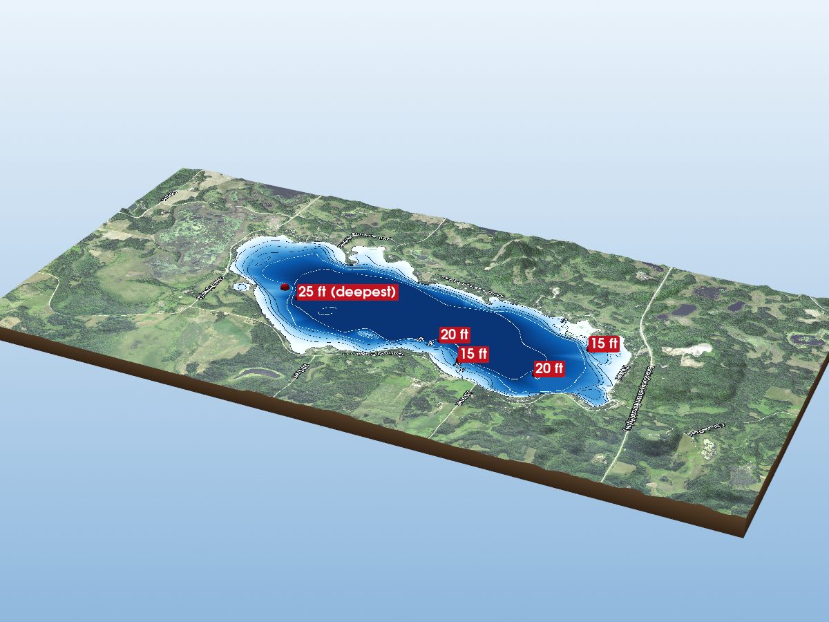 Depth map of Toad Lake