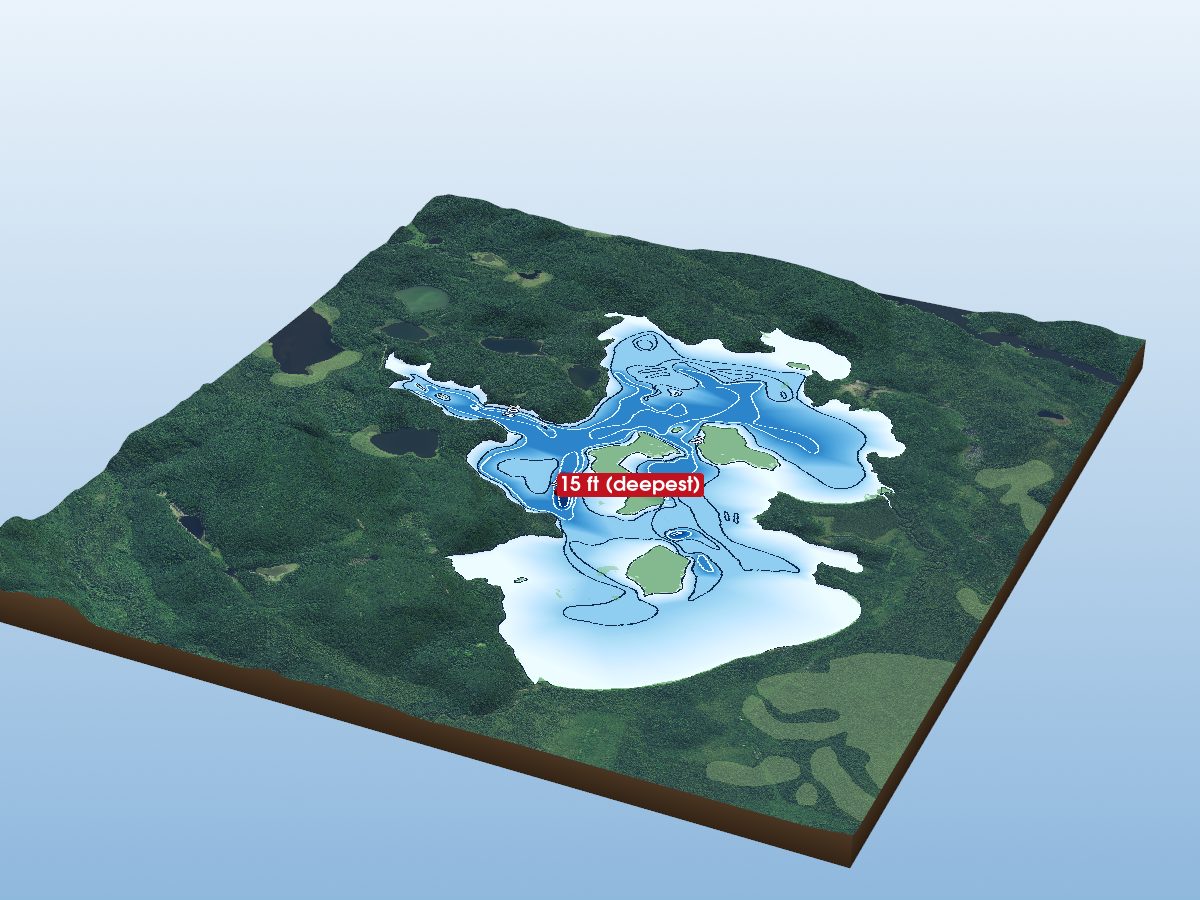 Depth map of Tocheri Lake