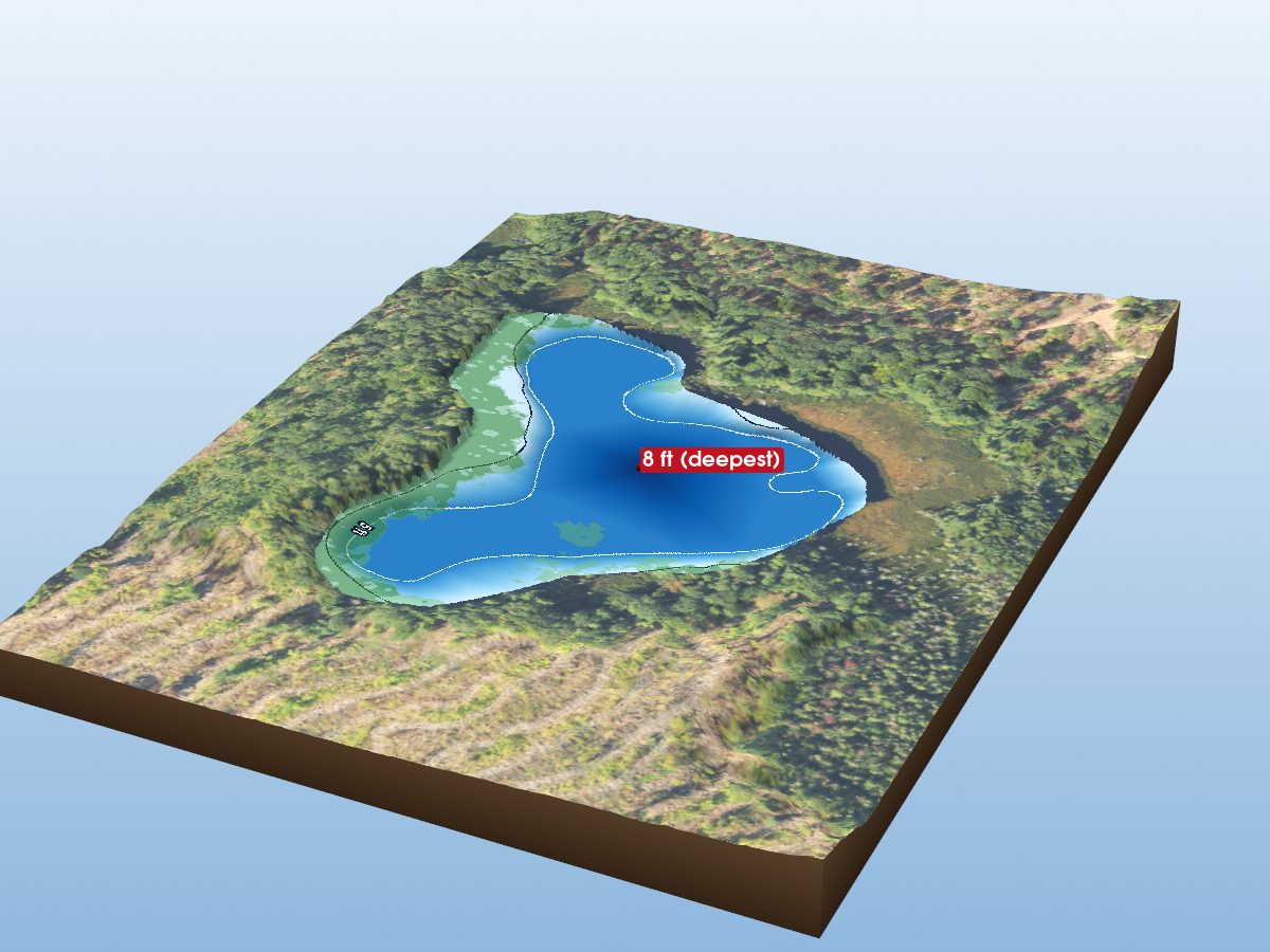 Depth map of Toivola Lakes