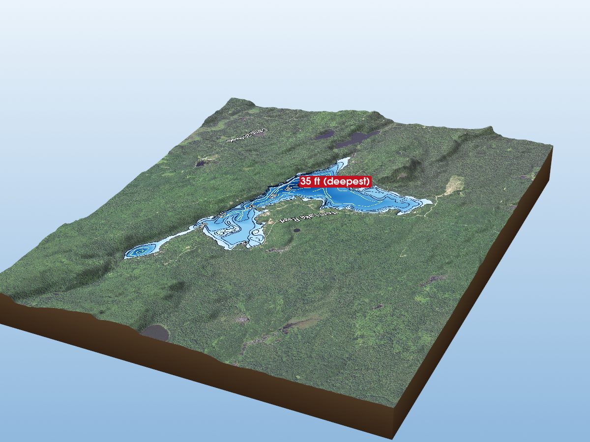 Depth map of Tom Lake