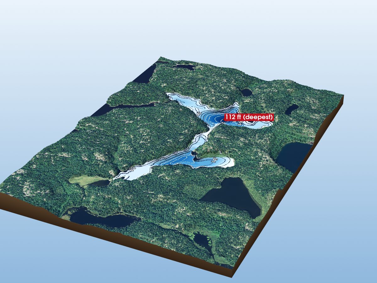 Depth map of Tom Lake